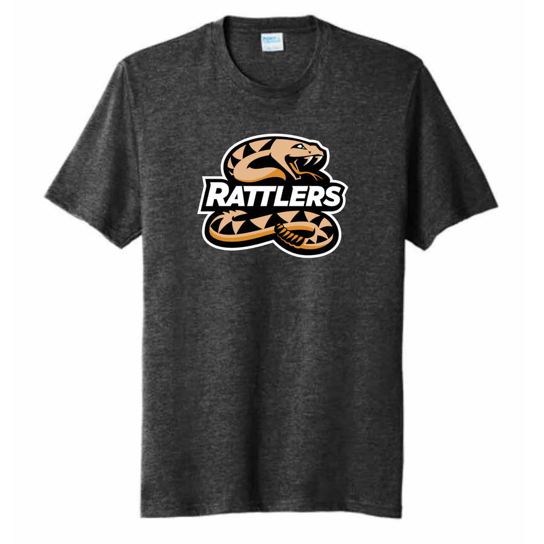 Black Heather Tri-Blend Tee- Snake Logo