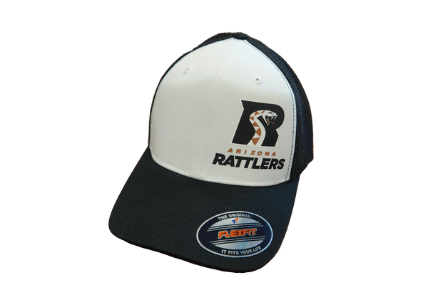Black and White Arizona Rattlers FlexFit Cap