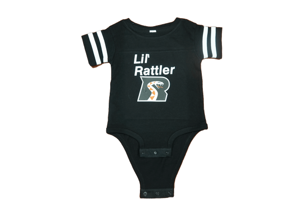 Baby Black Lil' Rattler Onesie